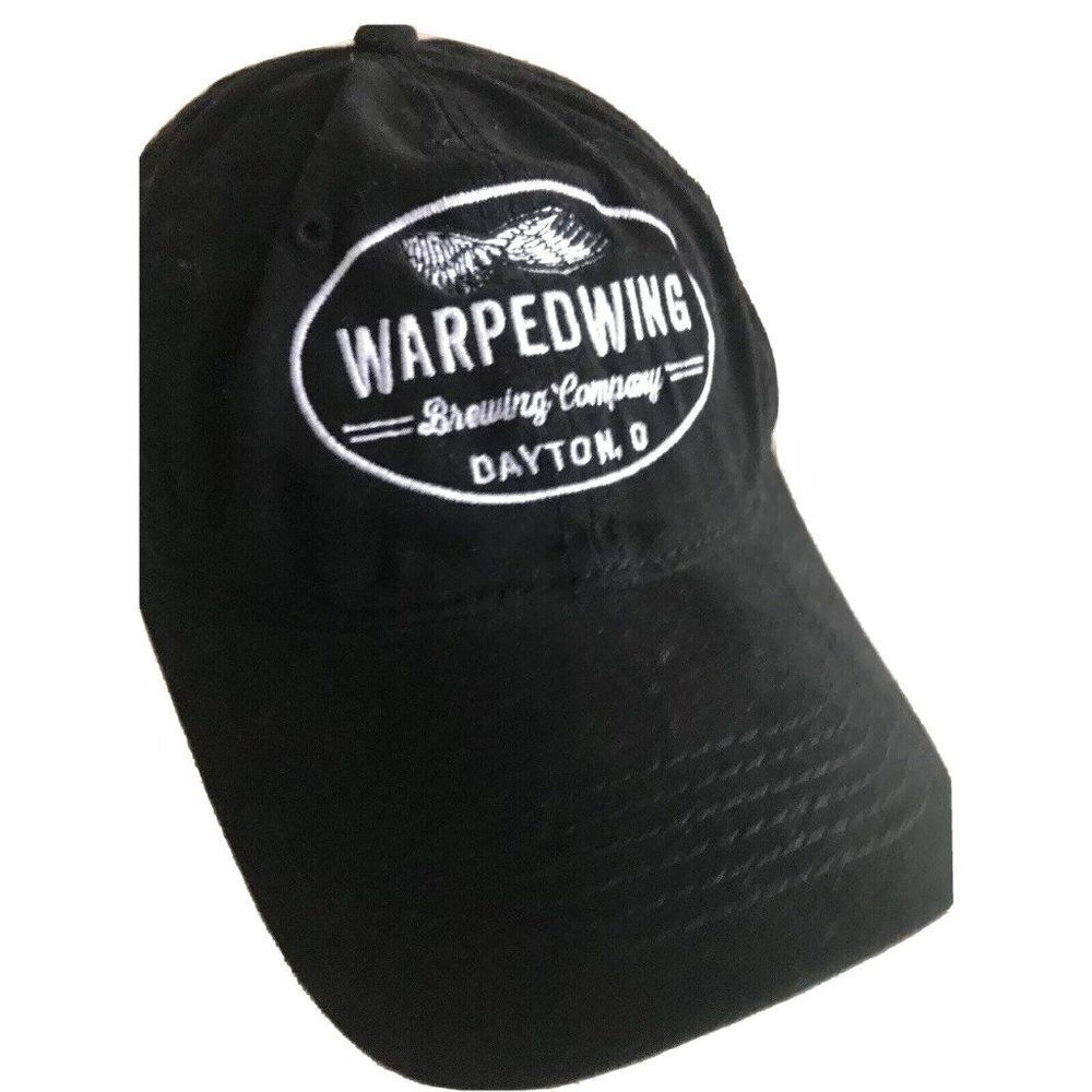 ML Caps Warped Wing Brewing Company Hat Black Dayton Ohio Cotton Adjustable Cap